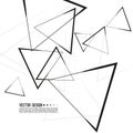 Vector intersecting triangles pattern.