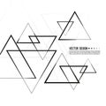 Vector intersecting triangles pattern.