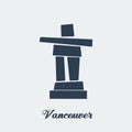 Vector Inukshuk Vancouver Royalty Free Stock Photo