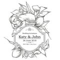 Vector invitation with callas flowers