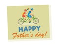 Vector Invitation Card Written Happy Fathers Day.