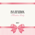 Invitation wirh pink bow