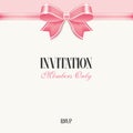 Invitation wirh pink bow