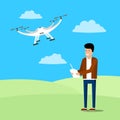 Drone illustration icons Royalty Free Stock Photo
