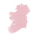 Vector Ireland Dotted Map Illustration Royalty Free Stock Photo