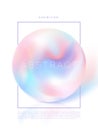 Vector Iridescent or Holographic Pearl Poster, Brochure or Book Cover Template