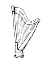 Vector Irish harp