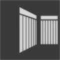 Vector Illustration of realistic iron grating window light and shadow. Shadow overlay effect.