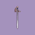 Vector iron broadsword for game dev