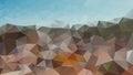 Vector irregular polygon background - triangle low poly pattern - color sky blue, sand beige brown Royalty Free Stock Photo