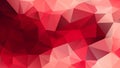 Vector irregular polygon background - triangle low poly pattern - red pink garnet color Royalty Free Stock Photo
