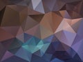 Vector irregular polygon background with a triangle pattern in brown, purple and dark blue color