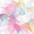 Vector irregular polygon background with a triangle pattern in light baby pastel colors