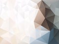 Vector irregular polygon background with a triangle pattern in light beige, blue, brown and gray color