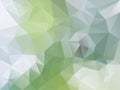Vector irregular polygon background with a triangle pattern in light green and blue color Royalty Free Stock Photo