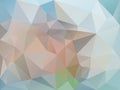 Vector irregular polygon background with a triangle pattern in pastel blue, odl pink and beige multi color