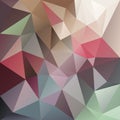 Vector irregular polygon background with a triangle pattern in pastel multi color