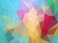 Vector irregular polygon background with a triangle pattern in pastel multi spectrum color