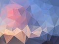 Vector irregular polygon background with a triangle pattern in pastel pink and blue color - daybreak