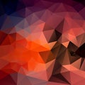 Vector Irregular Polygon Background With A Triangle Pattern In Red, Orange, Brown, Pink, Purple And Blue Color
