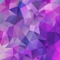 Vector irregular polygon square background - triangle low poly pattern - color purple violet fuchsia hot pink magenta