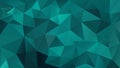 Vector irregular polygonal background - triangle low poly pattern - blue, green, aqua, teal color