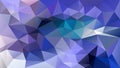 Vector irregular polygonal background - triangle low poly pattern - bright neon blue cyan purple violet color Royalty Free Stock Photo