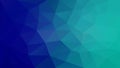 Vector irregular polygonal background - triangle low poly pattern - medium blue, cyan and turquoise color gradient Royalty Free Stock Photo