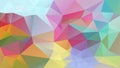 Vector irregular polygonal background - triangle low poly pattern - pastel full color spectrum - pink, blue,red, green, y Royalty Free Stock Photo