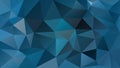 Vector irregular polygonal background - triangle low poly pattern - sky blue, cerulean and royal color