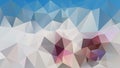 Vector irregular polygonal background - triangle low poly pattern - sky blue, ivory white, gray, mauve and taupe color