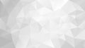 Vector irregular polygonal background - triangle low poly pattern - very light soft grayscale - white and gray