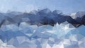 Vector irregular polygonal background - triangle low poly pattern - winter snow mountain blue white color