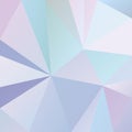 Vector Irregular Polygonal Square Background - Triangle Low Poly Pattern - Cool Light Blue, Pink, Purple And Violet Color
