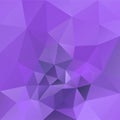 Vector irregular polygonal square background - triangle low poly pattern - purple, ultra violet and lavender color