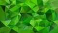 Vector irregular polygonal square background - triangle low poly pattern - vibrant emerald green color Royalty Free Stock Photo