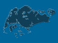 Vector islands Asia map country Singapore template