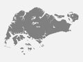 Vector islands Asia map country Singapore template