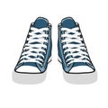 Vector isolated cartoon blue sneakers