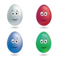 Vector Isolated Color Easter Eggs