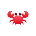 Vector isolated cute tiny crab