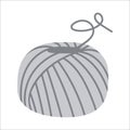 Vector isolated element. A ball of thread. Knitting. Garden accessories. Color image on a white background. The print is used for Royalty Free Stock Photo
