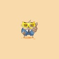 Owl in business suit with glasses