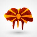 Vector isolated Flag of Macedonia painted colors