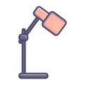 Vector isolated flat icon of Desk electric Lamp.