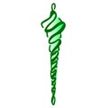 Vector isolated hand draw Christmas toy icicle on a white background