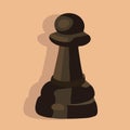 Vector isolated illustration of chess piece pawn Royalty Free Stock Photo