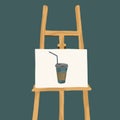 Vector isolated illustration of coffee advertisement.