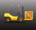 Vector isolated illustration of forklift
