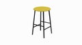 Vector Isolated Illustration of a Metal and Wood Stool